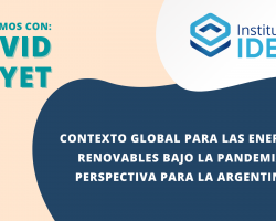 Contexto global para las energías renovables bajo la pandemia.
